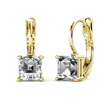 Square Jewelry Set - Gold and Crystal