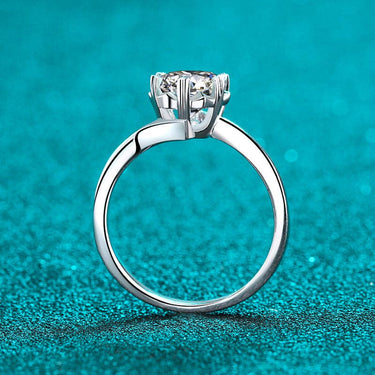 Snowflake Moissanite Engagement Ring in 925 Sterling Silver