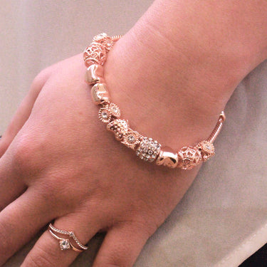 Radiant Charm Bracelet - Rose Gold and Crystal