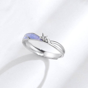 Unicorn Ring in 925 Sterling Silver, Enamel