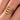 18K Gold Plated Waterproof Stainless Steel Wave Band Ring 7860 showing its wavy band detail