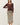 Ribbed Button Up Cardigan in burgundy side view