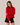 Shop Wall red thin knit cardigan with a collared neckline, white buttons, and rolled-hem detail worn by a model.