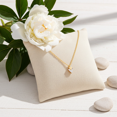 Dainty Triangle Stone Pendant Necklace