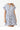 Printed Notch Neckline Tiered Mini Dress with short flutter sleeves and pleated detailing, model wearing size small.