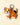 Handmade Corgi puppy dog felt wool keychain in orange, white and black