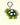 Turtle Felt Wool Keychain in green with white shell details and metal ring