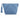 Shop Wall Sienna zip pouch in textured blue cotton with a decorative tassel and secure zipper closure.