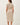 Back view of a Shop Wall striped linen blend midi dress with a collared neck, short sleeves, and a waist tie.