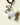 White Goat Felt Wool Keychain with metal ring