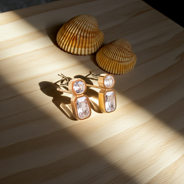 Zaid 18K Gold Non-Tarnish Mini CZ Stud
