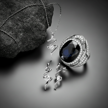 Spiral Jewelry - Silver and Crystal