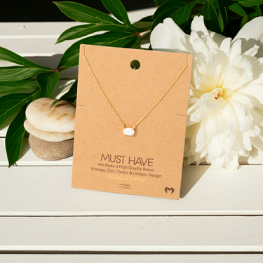 Dainty Opal Stone Pendant Necklace